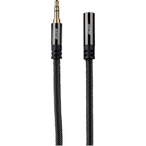 Audtek 12 ft. 3.5mm Stereo Male to Female Extension Audio Cable Dual Shielded with Braided Jacket